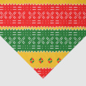 Red Gold und Green Mudcloudtribal Muster Seidenpapier (Detail)