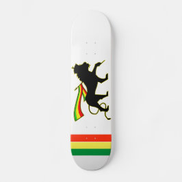 Red, Gold und Green Rasta Lion Skateboard
