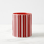 Red Gold Valentine Hearts Tasse (Mittel)