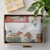 Red & Gold verzierte Decouppapier Seidenpapier (Geschenk)