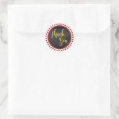 Red Gold Vielen Dank Runder Aufkleber (Tasche)