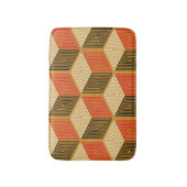 Red Gold Vintag Cube Muster Badematte (Vorderseite Vertikal)