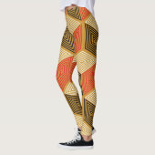 Red Gold Vintag Cube Muster Leggings (Links)