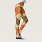 Red Gold Vintag Cube Muster Leggings (Rechts)