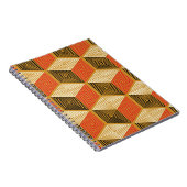 Red Gold Vintag Cube Muster Notizblock (Rechte Seite)