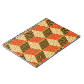 Red Gold Vintag Cube Muster Notizblock (Linke Seite)
