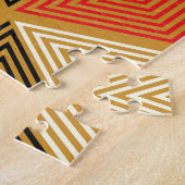 Red Gold Vintag Cube Muster Puzzle (Seite)