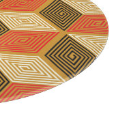Red Gold Vintag Cube Muster Schneidebrett (Ecke)