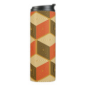 Red Gold Vintag Cube Muster Thermosbecher (Nach links gedreht)