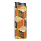 Red Gold Vintag Cube Muster Thermosbecher (Nach rechts gedreht)