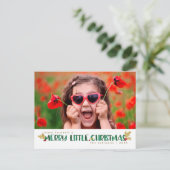 Red & Gold Wasserfarbe Frohe Weihnachten (Stehend Vorderseite)