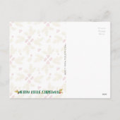 Red & Gold Wasserfarbe Frohe Weihnachten (Rückseite)