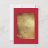 Red & Gold Wedding RSVP (Rückseite)
