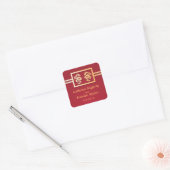 Red & Gold Wedding Stickers (Umschlag)