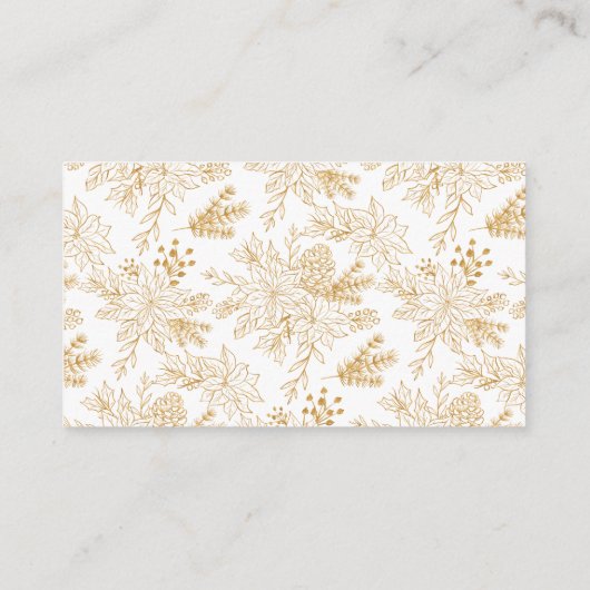 Red Gold Weihnachts-QR-Code Hochzeit RSVP Begleitkarte (Rückseite)