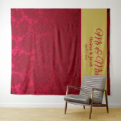 Red Gold Weihnachts Winter Hochzeit Empfang Wandteppich (Beispiel (Horizontal))