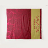 Red Gold Weihnachts Winter Hochzeit Empfang Wandteppich (Vorderseite (Horizontal))