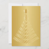 Red Gold Weihnachtsbaum Einladung (Rückseite)