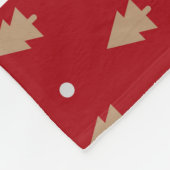 Red Gold Weihnachtsbaum Muster Familienmodell Foto Fleecedecke (Ecke)