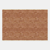 Red Gold Weihnachtsbaum Streifen Sparkle Geschenkpapier Set (Vorderseite 2)