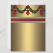 Red Gold Weihnachtsfeier Einladung (Rückseite)