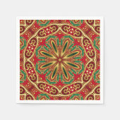 Red Gold Weihnachtsfeiertag Neapel Serviette (Vorderseite)