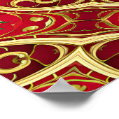 Red Gold Weihnachtsgebäck Poster (Ecke)