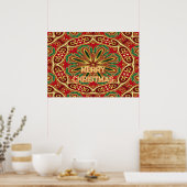 Red Gold Weihnachtsgebäck Poster (Küche)