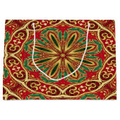 Red Gold Weihnachtsgeschenktasche Große Geschenktüte (Vorderseite)