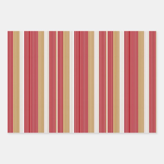 Red Gold Weihnachtsmuster Tartan Muster#7 ID1009 Geschenkpapier Set (Vorderseite 2)