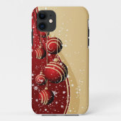 Red Gold Weihnachtsschmuck iPhone Case (Rückseite)