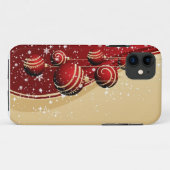 Red Gold Weihnachtsschmuck iPhone Case (Rückseite (Horizontal))