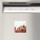 Red & Gold Weihnachtsschmuck Magnet (In Situ (Geschirrspüler))