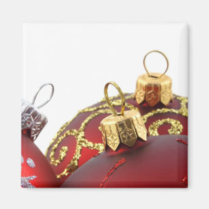Red & Gold Weihnachtsschmuck Magnet