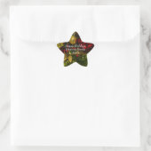 Red & Gold Weihnachtsschmuck Tree Star Sticker (Tasche)