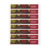 Red & Gold Weihnachtsschmuck Tree Wrap Adresse Rundum-Adressaufkleber (Bogen)