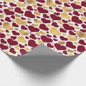 RED GOLD WHITE VALENTINSTAG HEARTS GESCHENKPAPIER (Ecke)