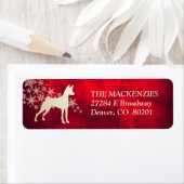 Red Gold Winter Basenji Rücksendeadresse (Insitu)