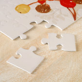 Red Gold Winter Birds Holly Berry Branches Puzzle (Seite)