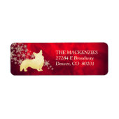 Red Gold Winter Corgi Dog Rücksendeadresse (Vorne)