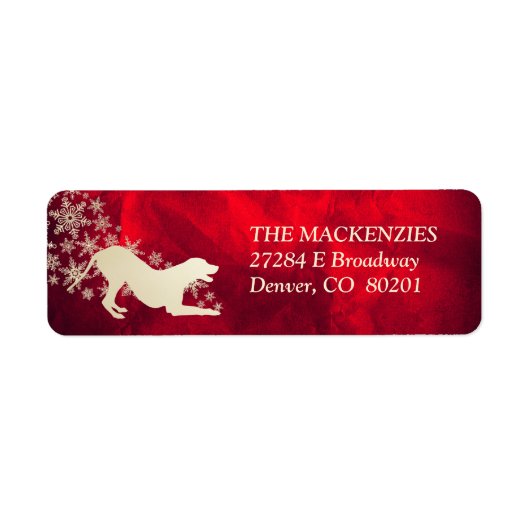 Red Gold Winter Dalmatiner Rücksendeadresse (Vorne)