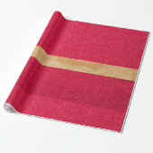 Red Gold Wrapping Paper Geschenkpapier (Ungerollt)
