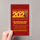 Red Gold Year of the Snake 2025 Acryleinladungen (Insitu (Handheld))