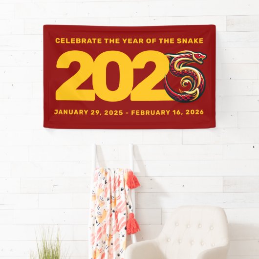 Red Gold Year of the Snake 2025 Banner (Insitu)