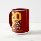 Red Gold Year of the Snake 2025 Tasse (Vorderseite Links)