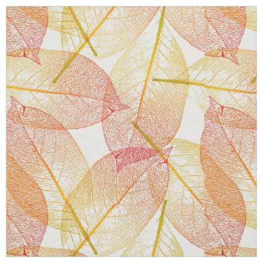 Red Gold Yellow Blätter Herbstsaison Muster Stoff (Muster)