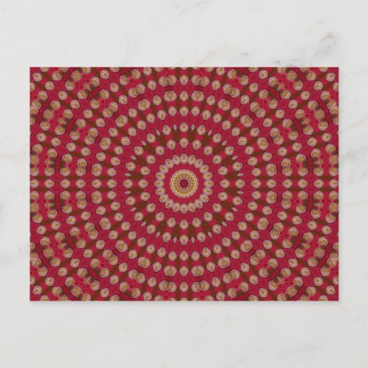 Red Gold Yellow Star Mandala Postkarte (Vorderseite)