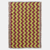 Red & Gold Zig Zag Glitzer Decke (Vorderseite Vertikal)