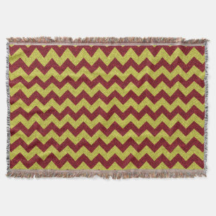 Red & Gold Zig Zag Glitzer Decke