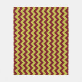 Red & Gold Zig Zag Glitzer Fleecedecke (Vorderseite)